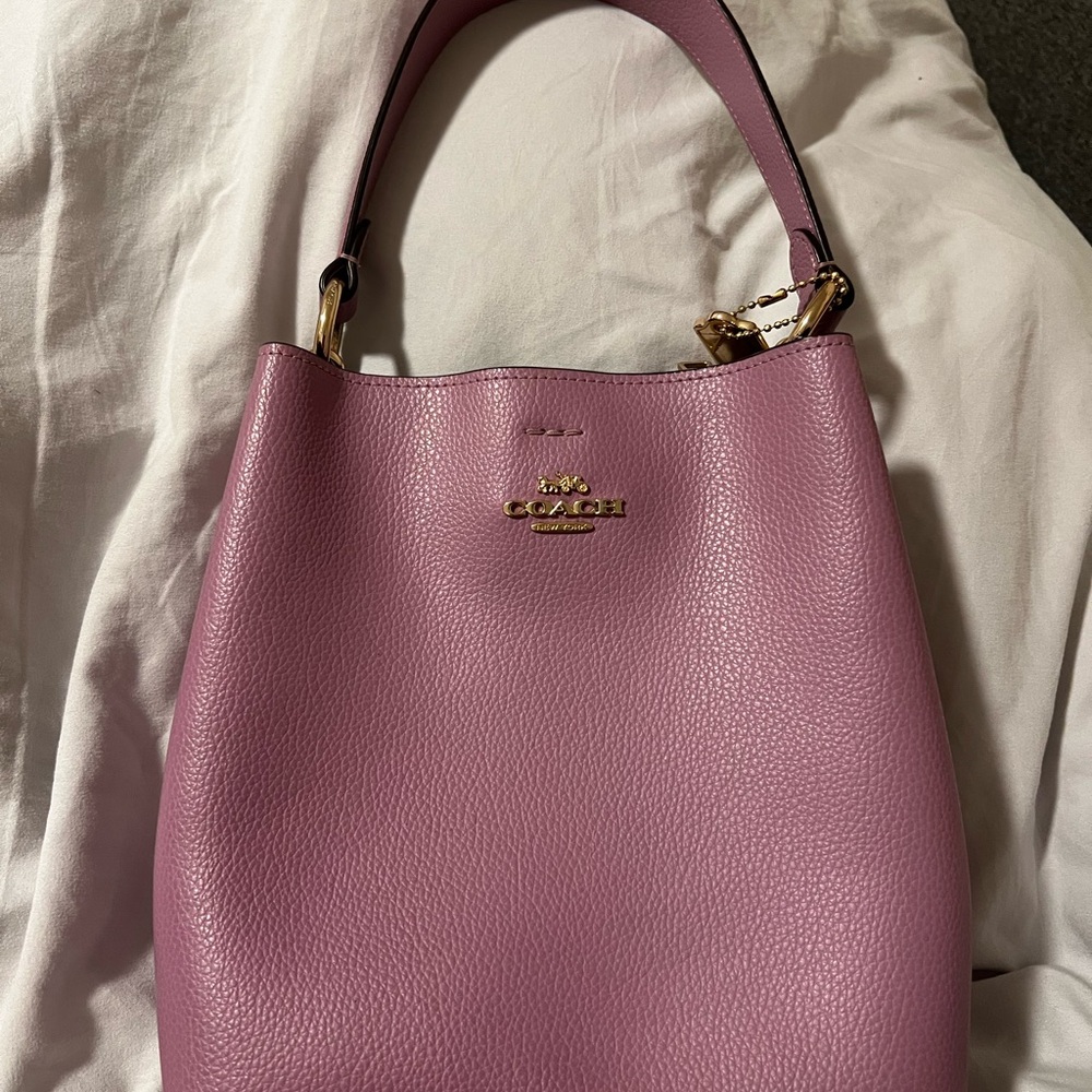 Coach Lavender Leather Shoulder Bag
